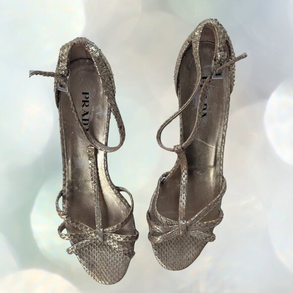 Prada Kitten Heel with Wicker Wedge - Picture 1 of 4